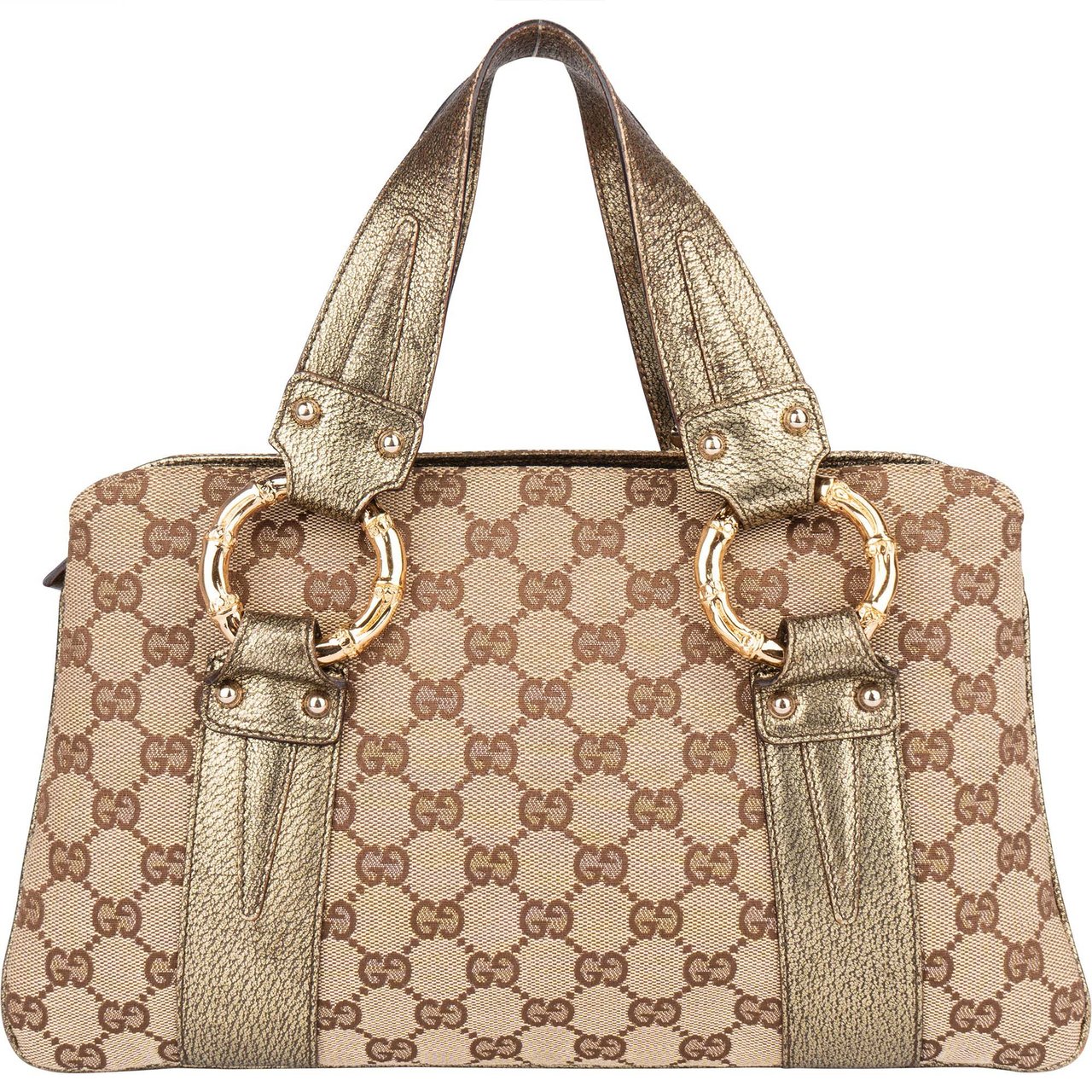 Gucci Gucci GG Monogram Golden Bamboo Handbag Divers