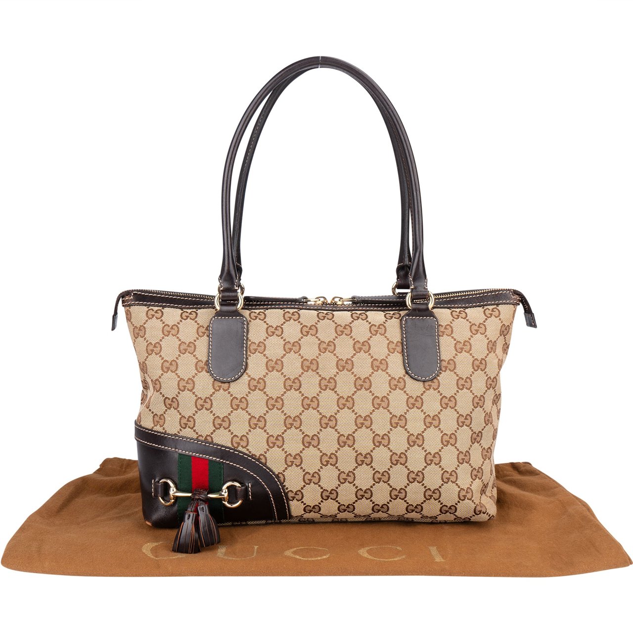 Gucci Gucci GG Monogram Horsebit Handbag Divers