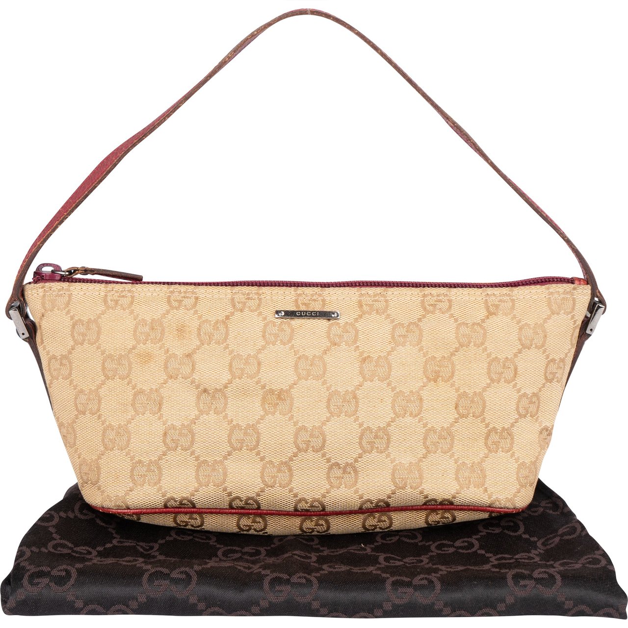 Gucci Gucci GG Monogram Boat Handbag Beige