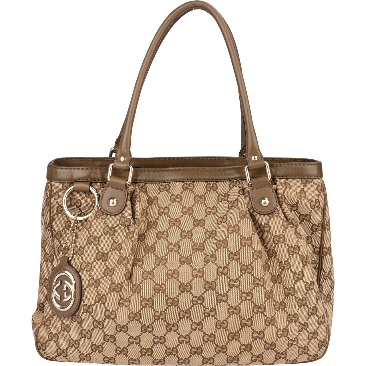 Gucci Gucci GG Monogram Sukey Handbag Bruin