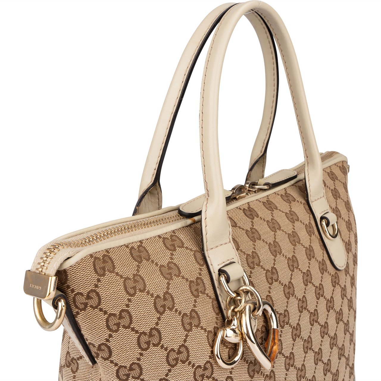 Gucci Gucci GG Monogram Charmy Handbag Bruin