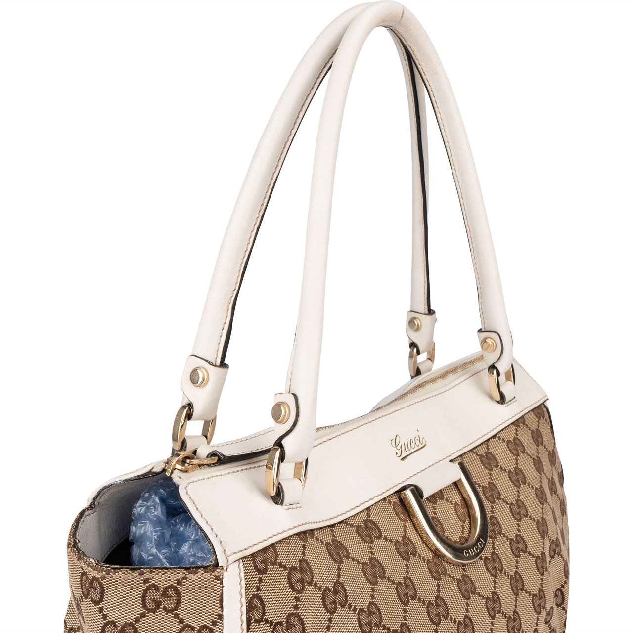 Gucci Gucci GG Monogram Abbey Handbag Bruin