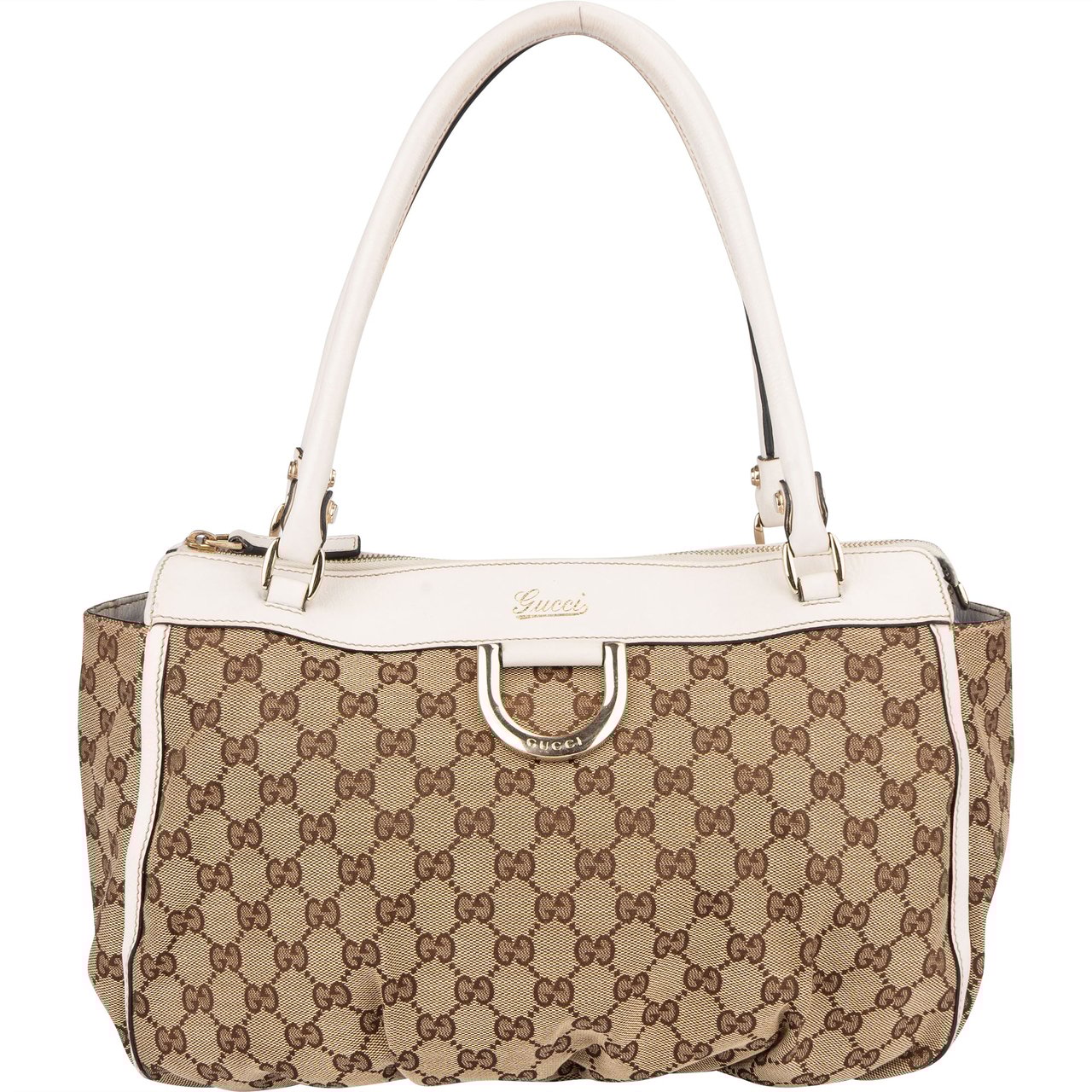 Gucci Gucci GG Monogram Abbey Handbag Bruin