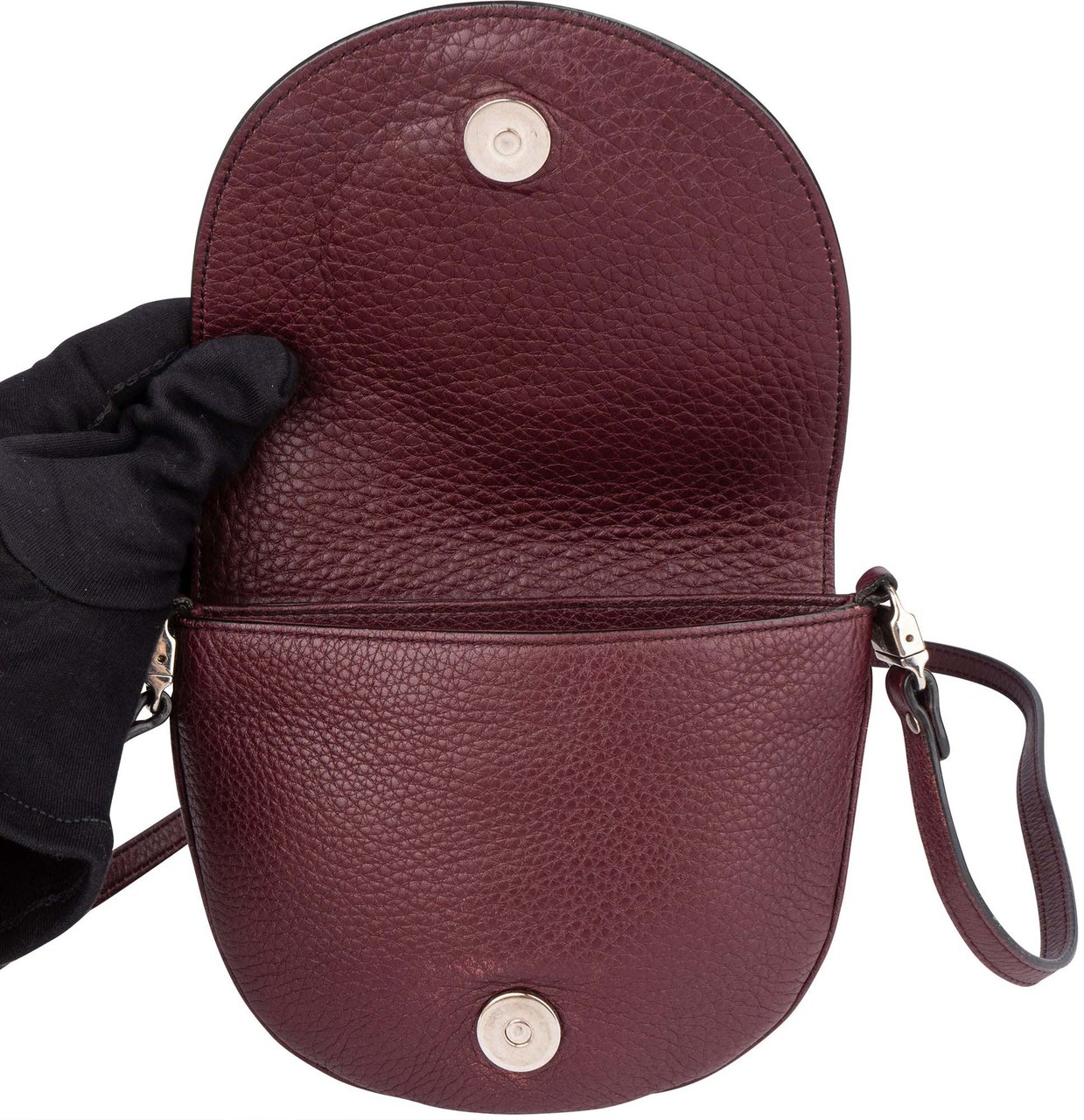 Gucci Gucci Leather GG Soho Crossbody Bag Paars