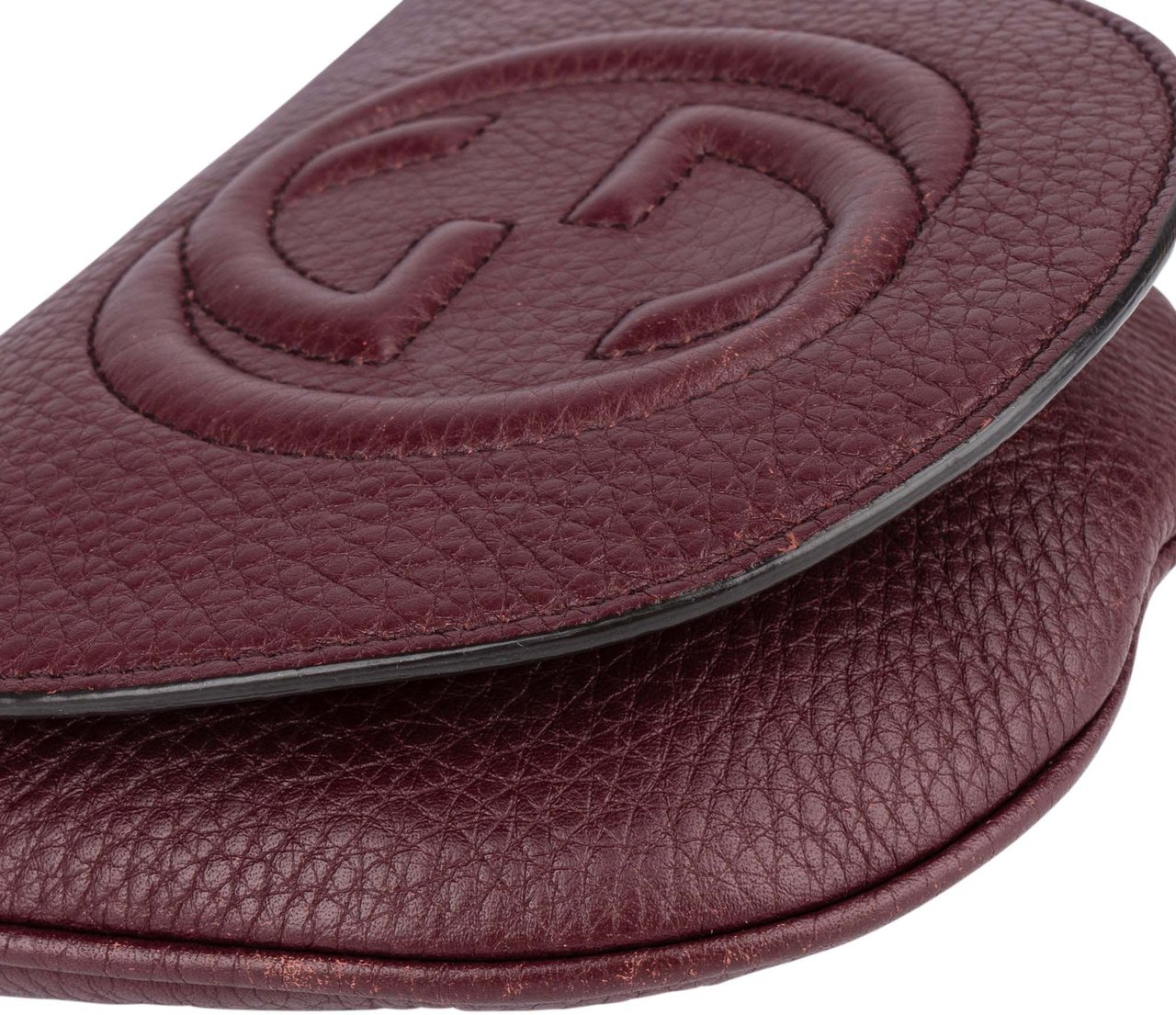 Gucci Gucci Leather GG Soho Crossbody Bag Paars