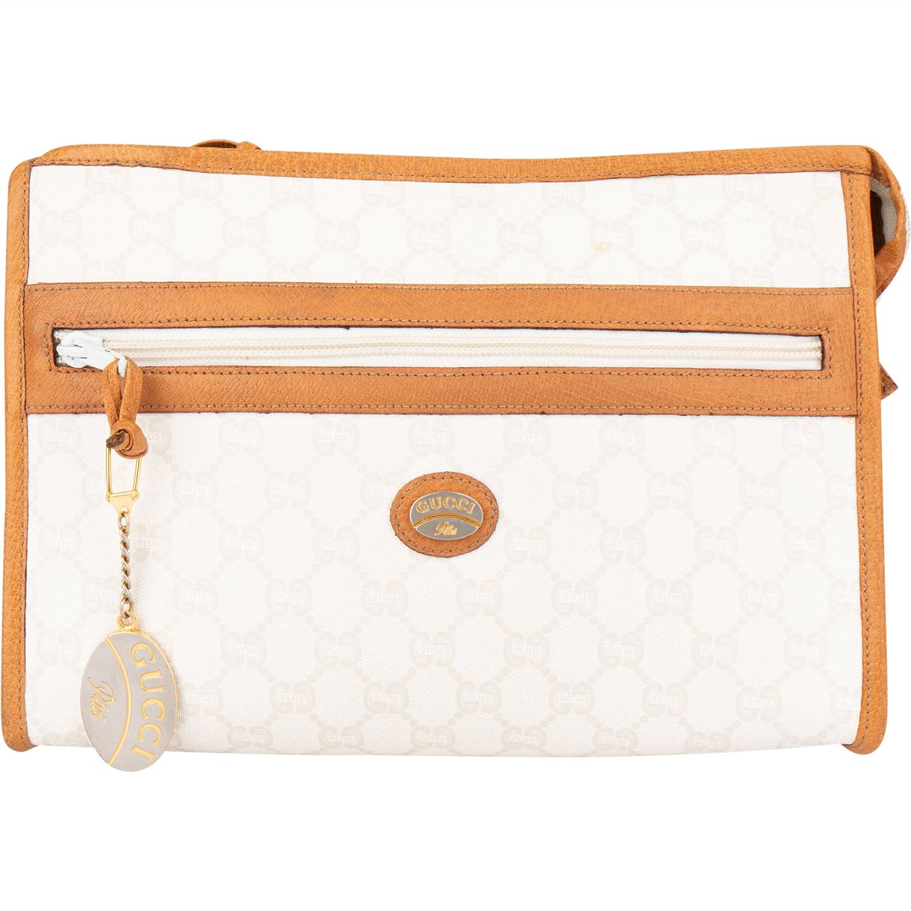 Gucci Gucci Vintage GG Plus Monogram Clutch Wit