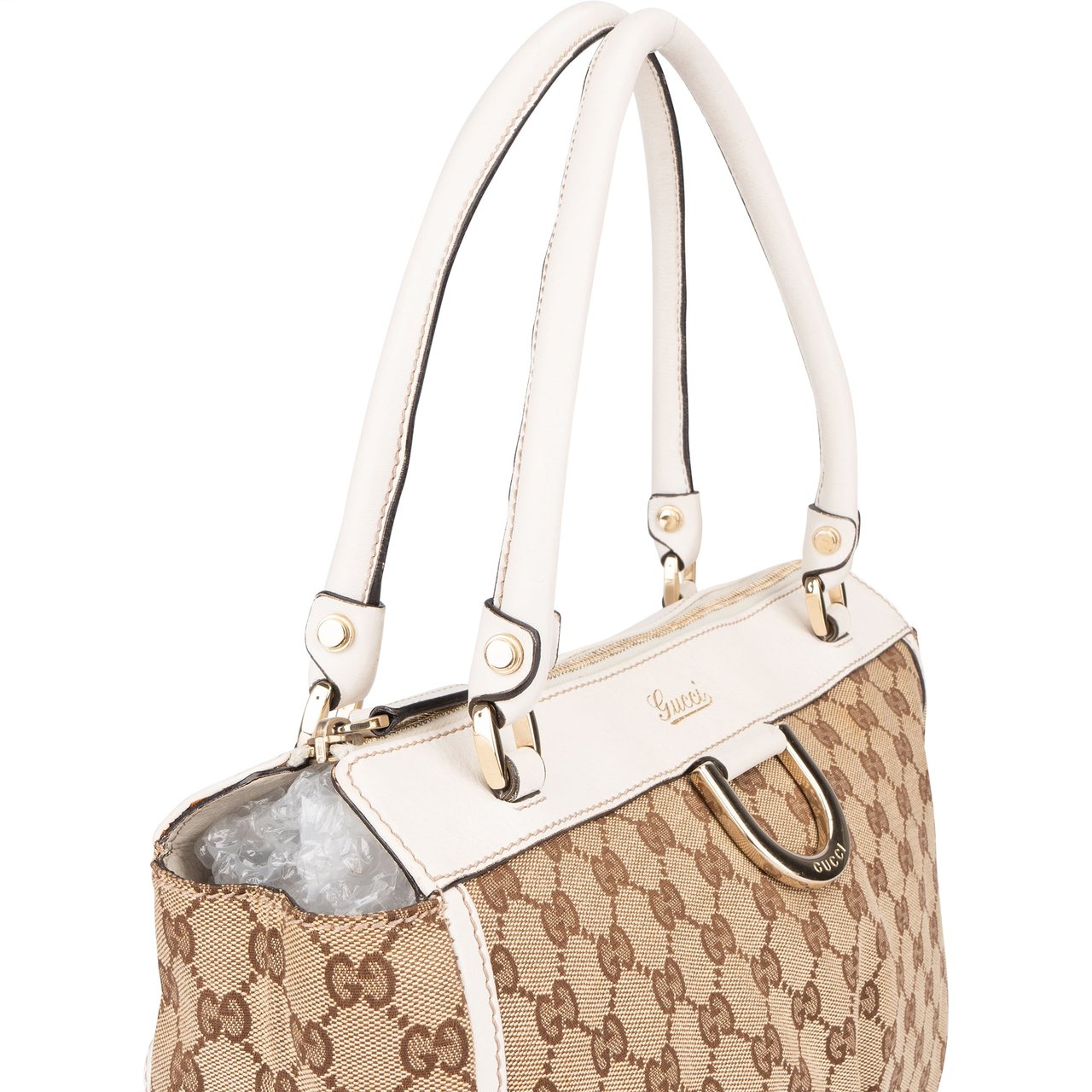 Gucci Gucci GG Monogram Abbey Handbag Bruin