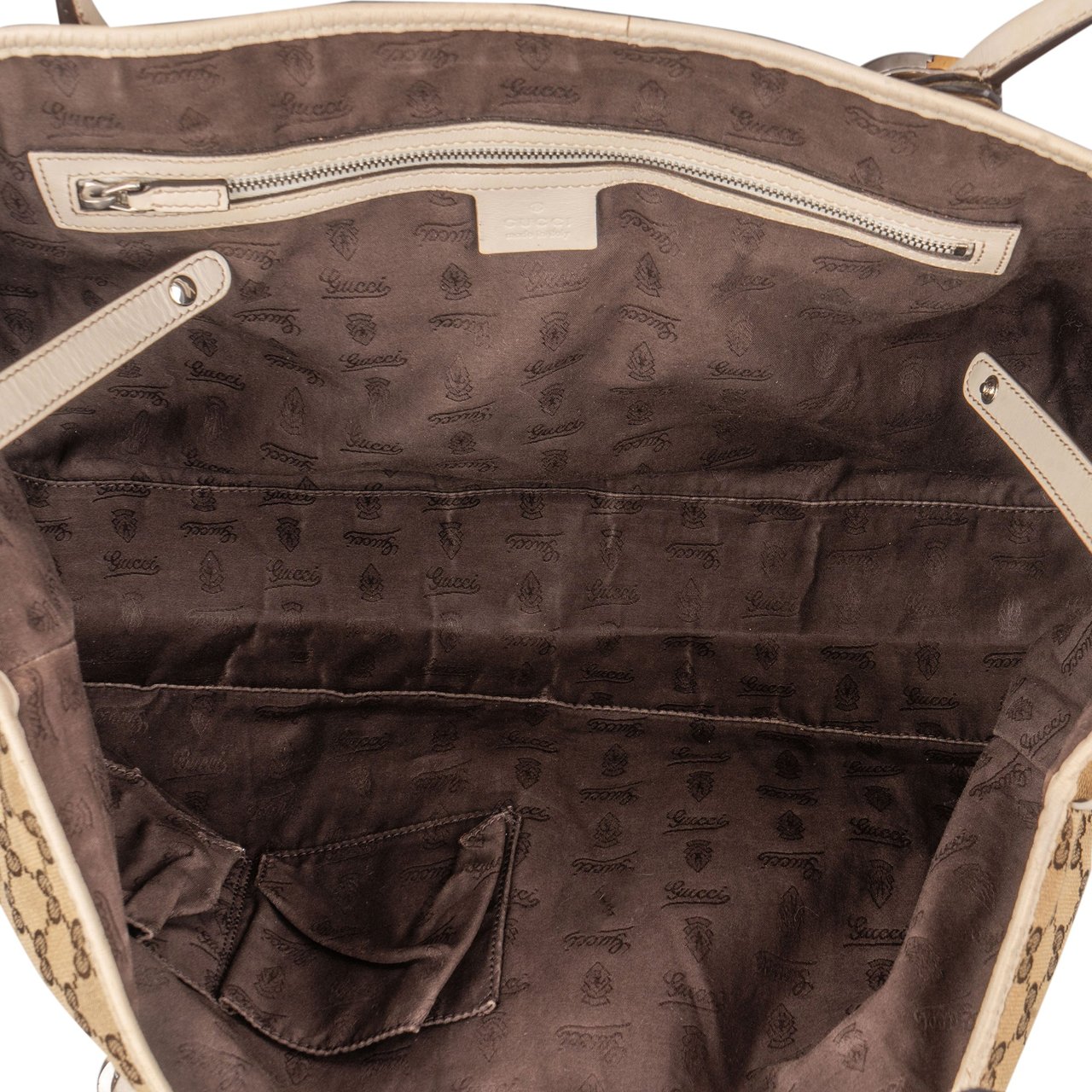 Gucci Gucci GG Monogram Twin GG Handbag Bruin