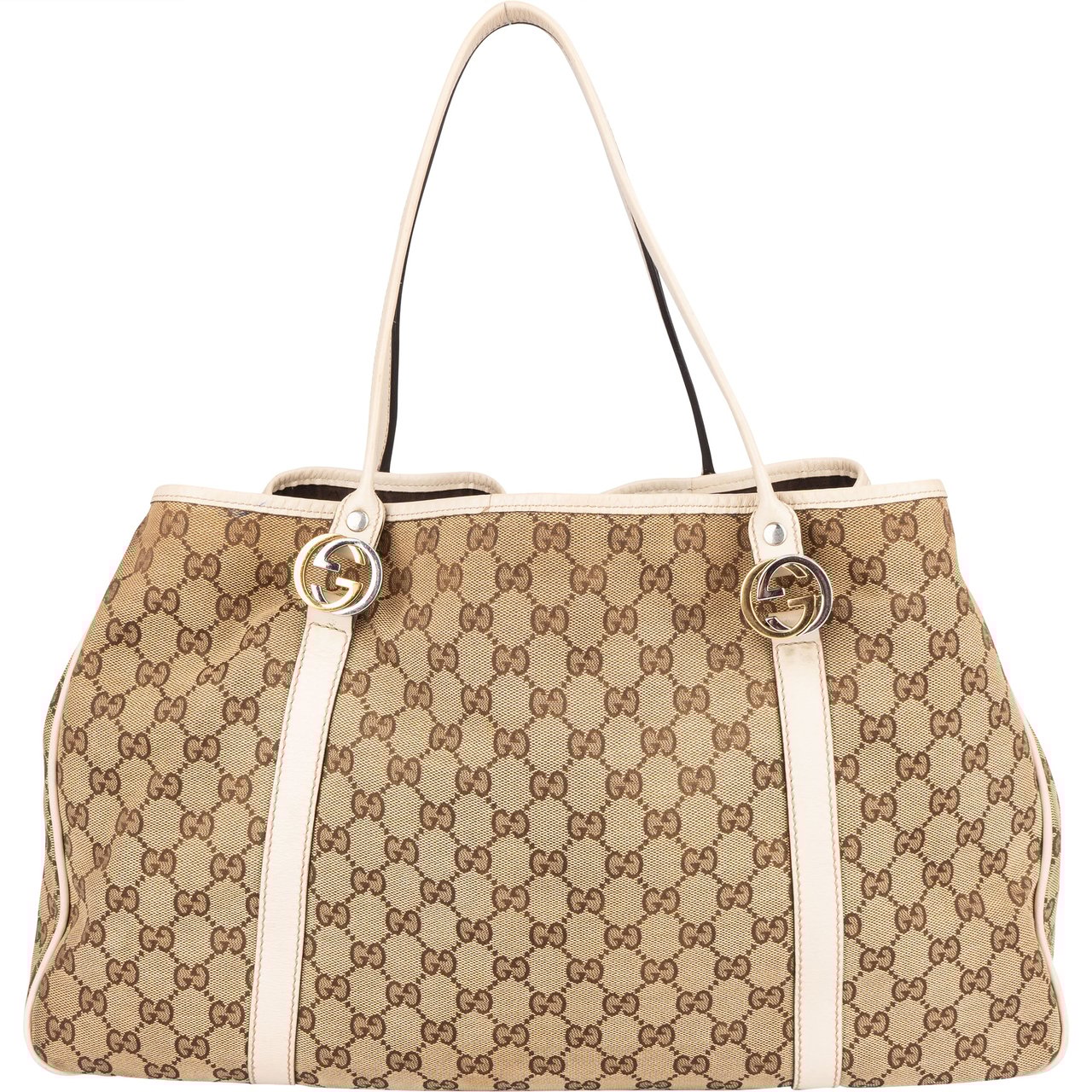Gucci Gucci GG Monogram Twin GG Handbag Bruin