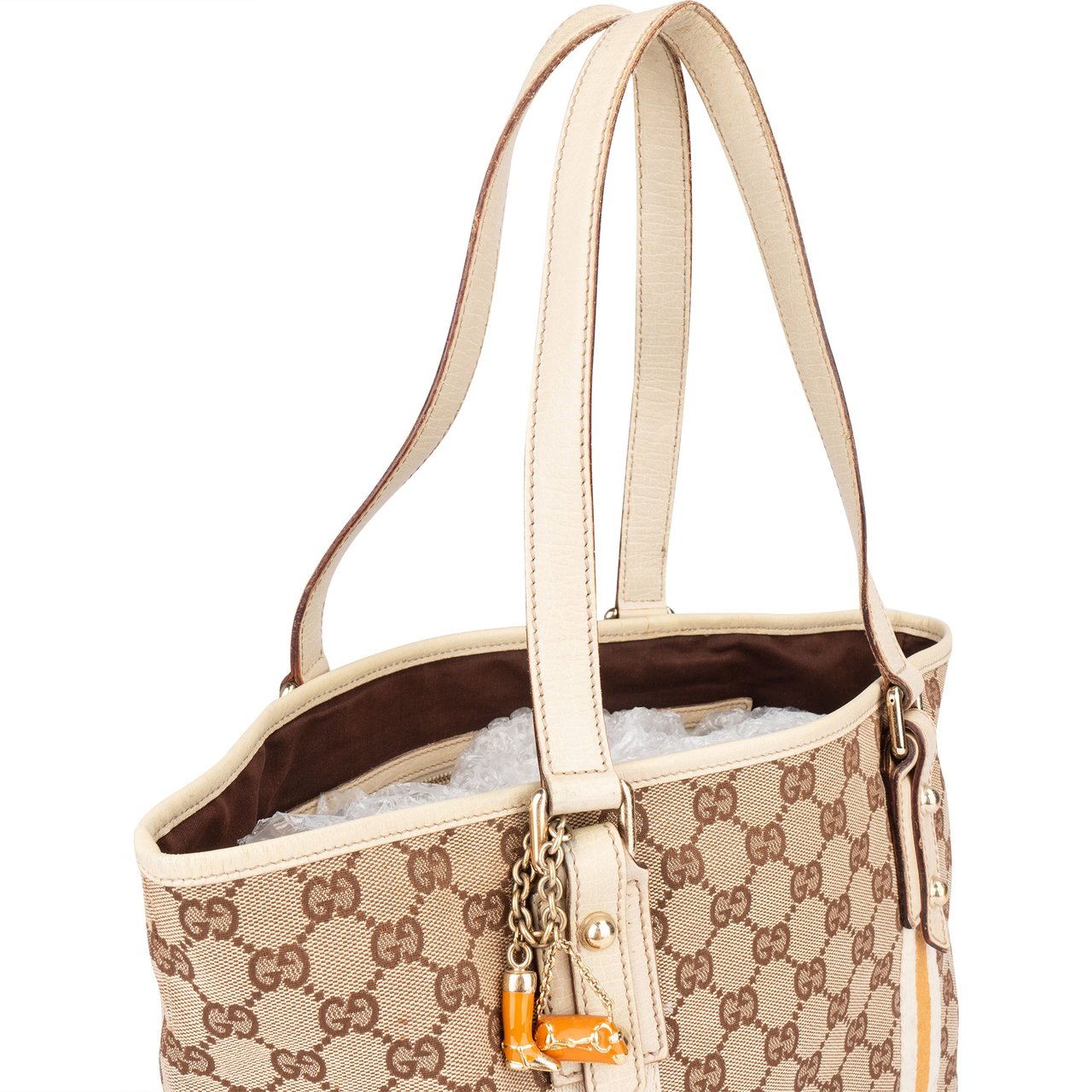 Gucci Gucci GG Monogram Jolicoeuer Handbag Bruin