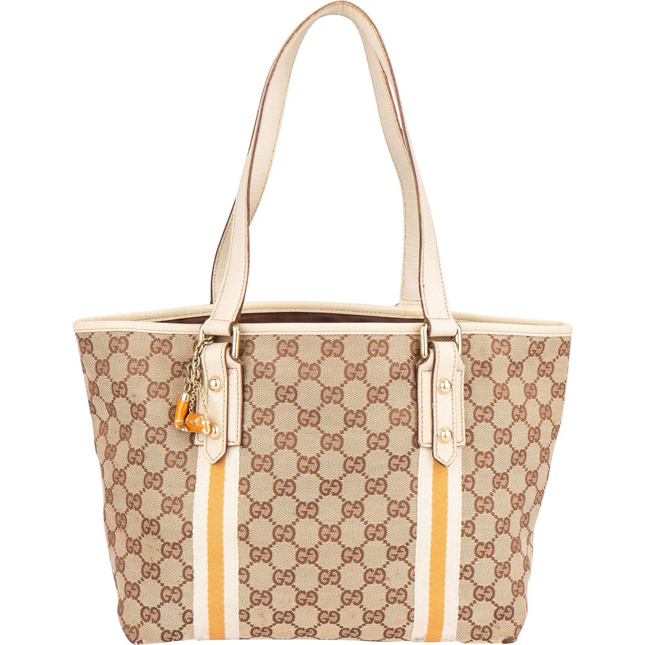Gucci Gucci GG Monogram Jolicoeuer Handbag Bruin