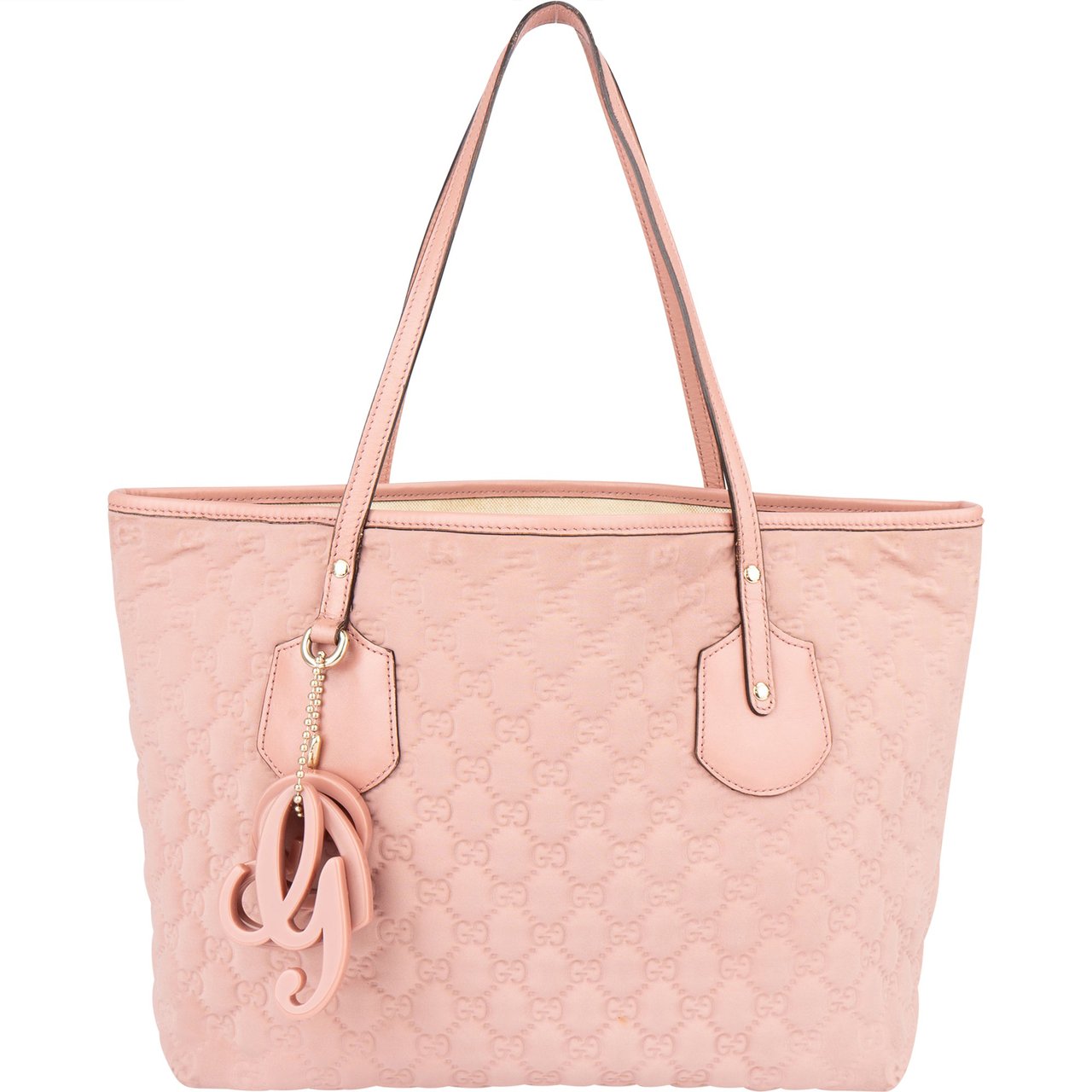 Gucci Pink Puffy Monogram Charmy Handbag Roze