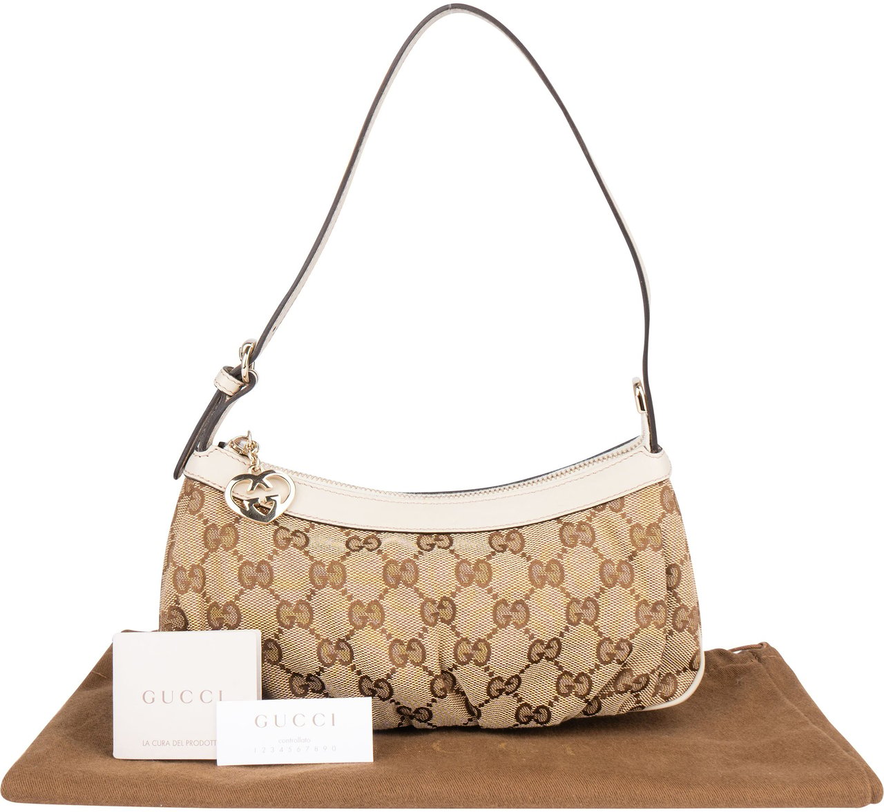 Gucci GG Monogram Mini Handbag Bruin