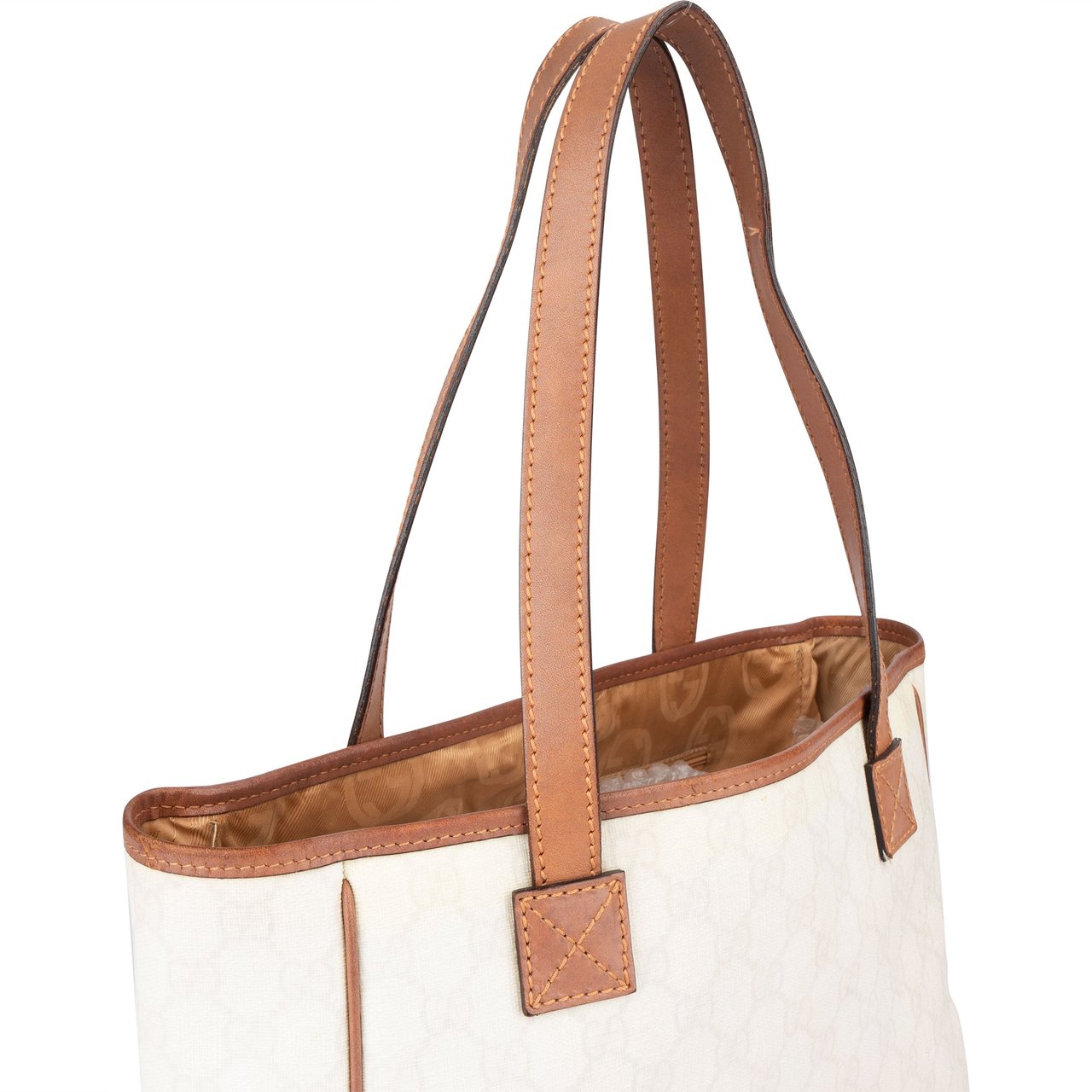 Gucci Gucci White GG Monogram Handbag Wit