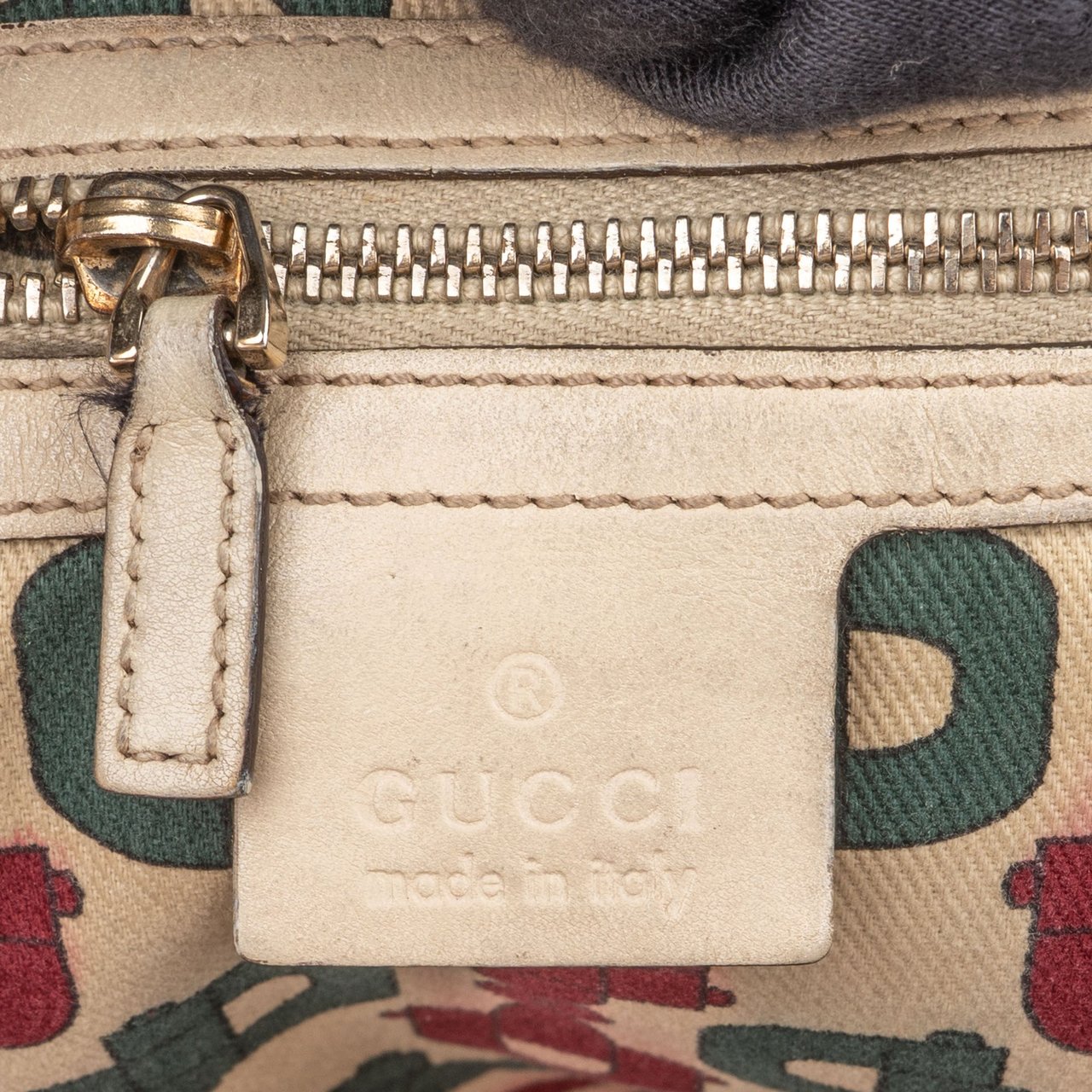 Gucci Gucci Leather GG Monogram Pelham Handbag Wit