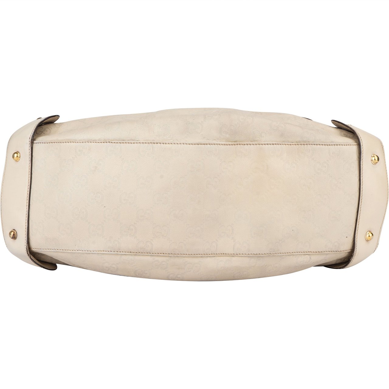 Gucci Gucci Leather GG Monogram Pelham Handbag Wit