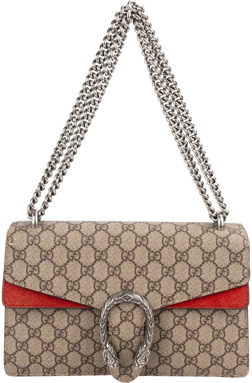 Gucci Monogram GG Supreme Canvas Dionysus Shoulder Bag Beige