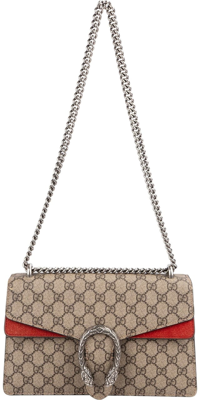 Gucci Monogram GG Supreme Canvas Dionysus Shoulder Bag Beige