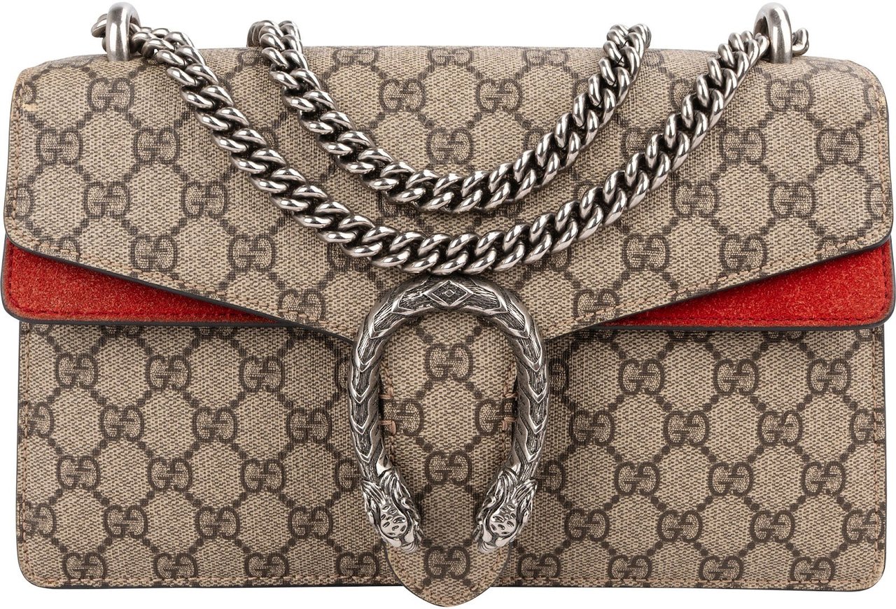 Gucci Monogram GG Supreme Canvas Dionysus Shoulder Bag Beige