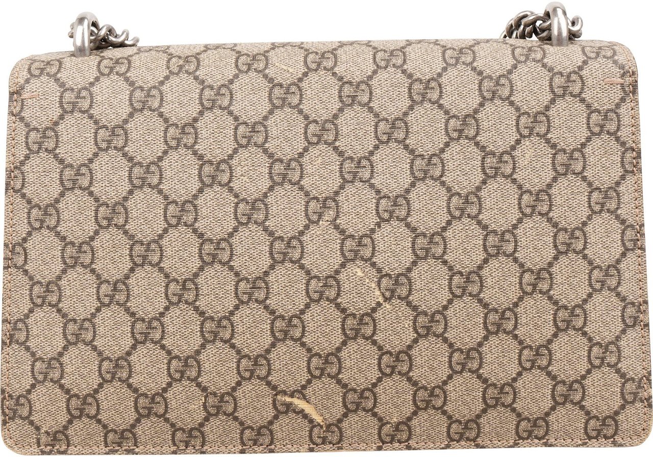 Gucci Monogram GG Supreme Canvas Dionysus Shoulder Bag Beige