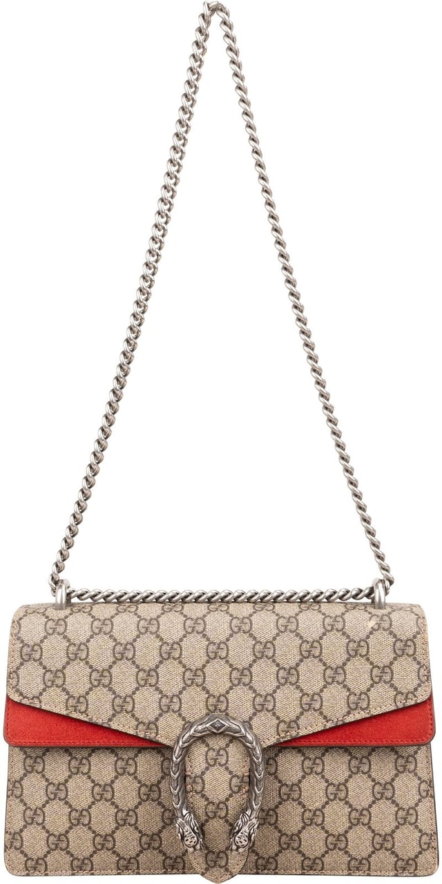 Gucci Monogram GG Supreme Canvas Dionysus Shoulder Bag Beige