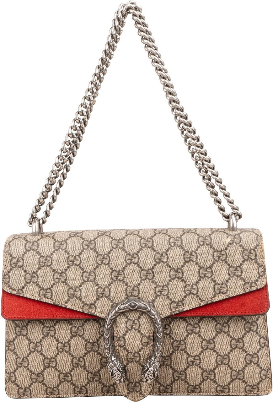 Gucci Monogram GG Supreme Canvas Dionysus Shoulder Bag Beige