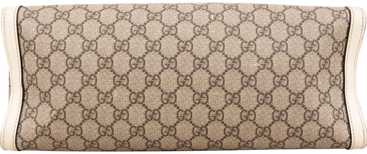 Gucci Monogram GG Supreme Medium Padlock Shoulder Bag Beige