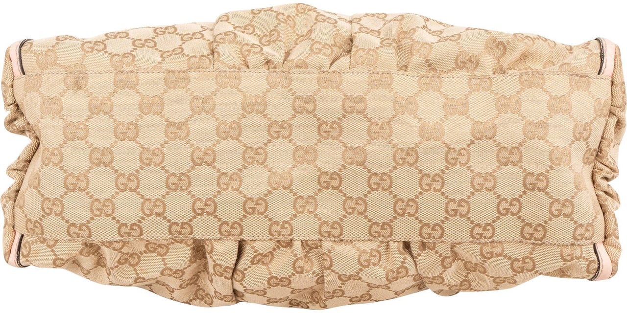 Gucci Monogram GG Canvas Abbey D-Ring Shoulder Bag Beige