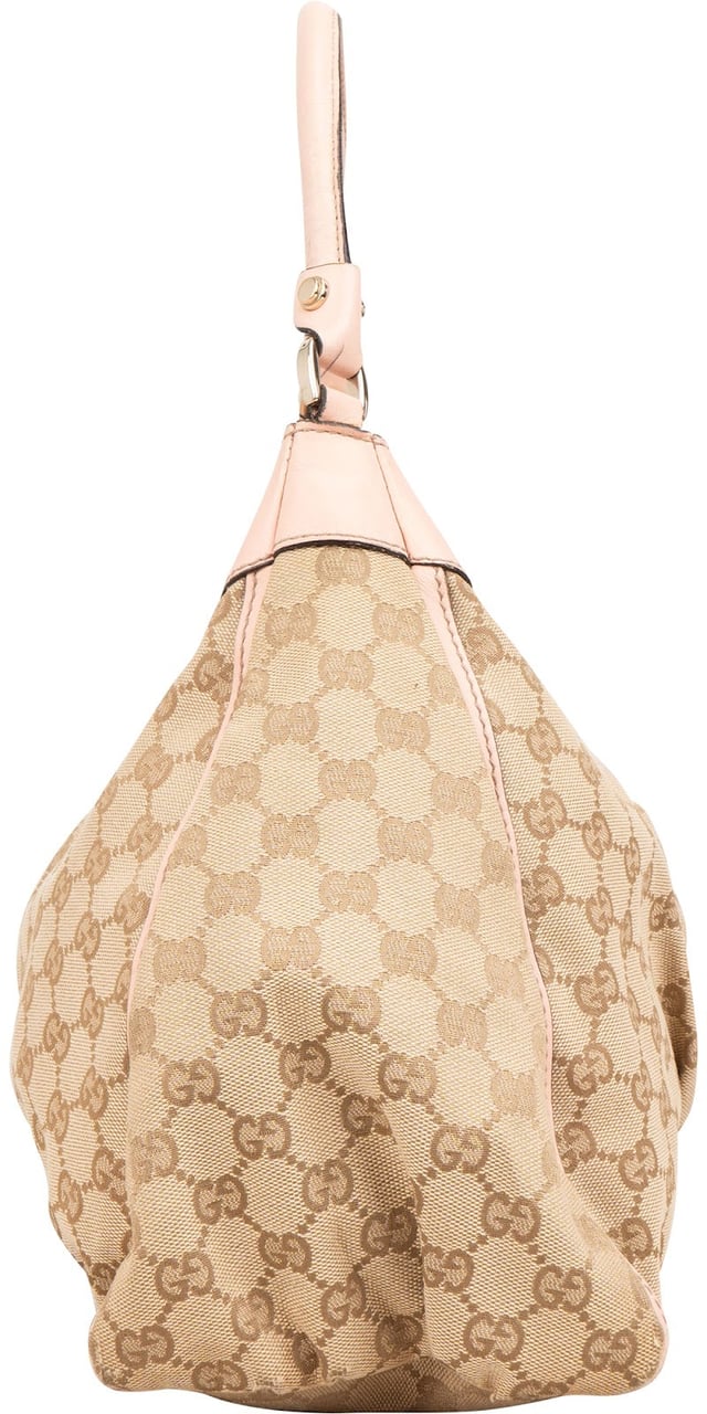 Gucci Monogram GG Canvas Abbey D-Ring Shoulder Bag Beige