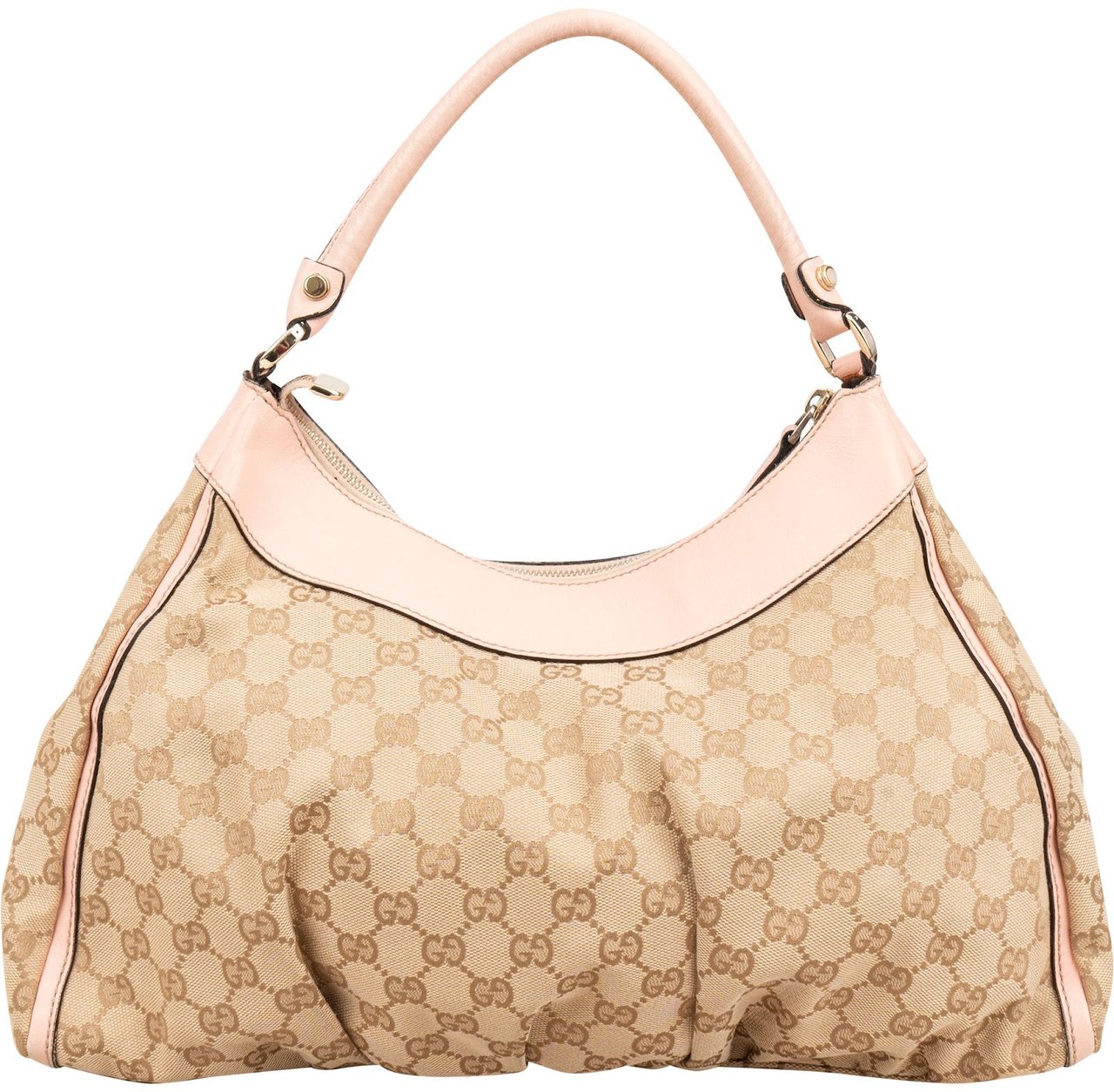 Gucci Monogram GG Canvas Abbey D-Ring Shoulder Bag Beige