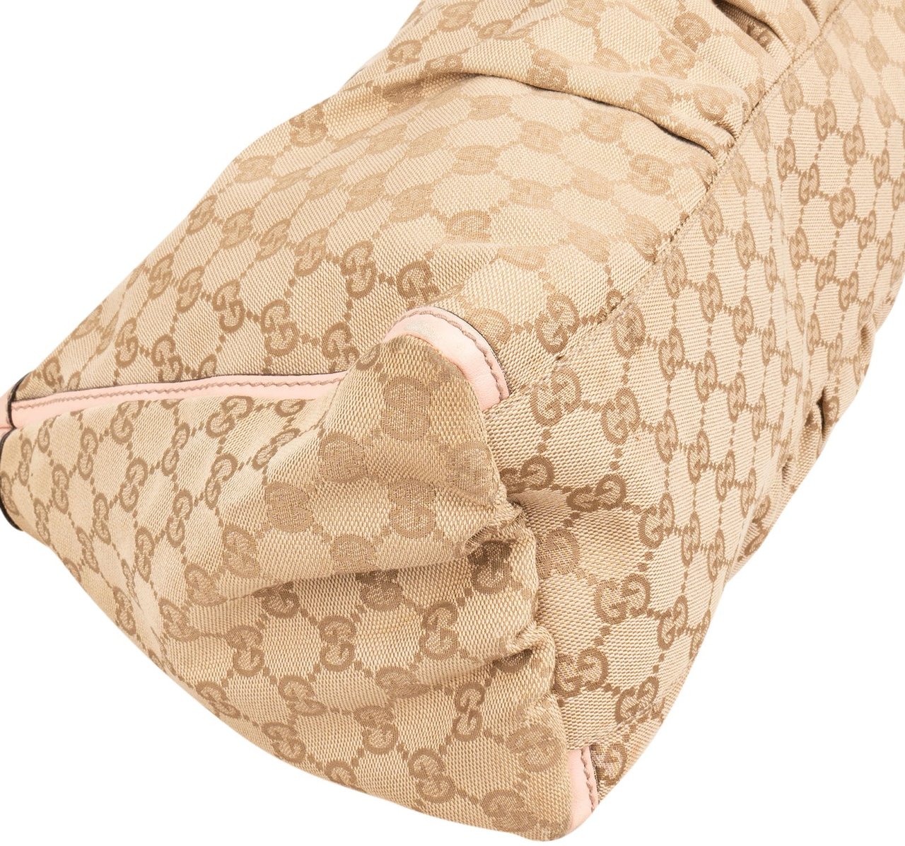 Gucci Monogram GG Canvas Abbey D-Ring Shoulder Bag Beige