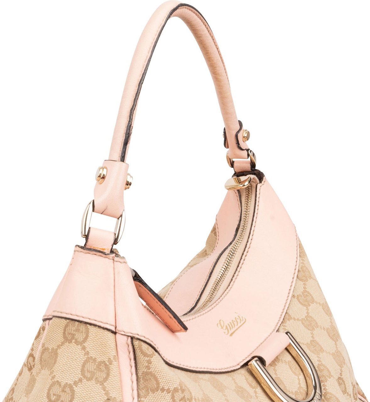 Gucci Monogram GG Canvas Abbey D-Ring Shoulder Bag Beige