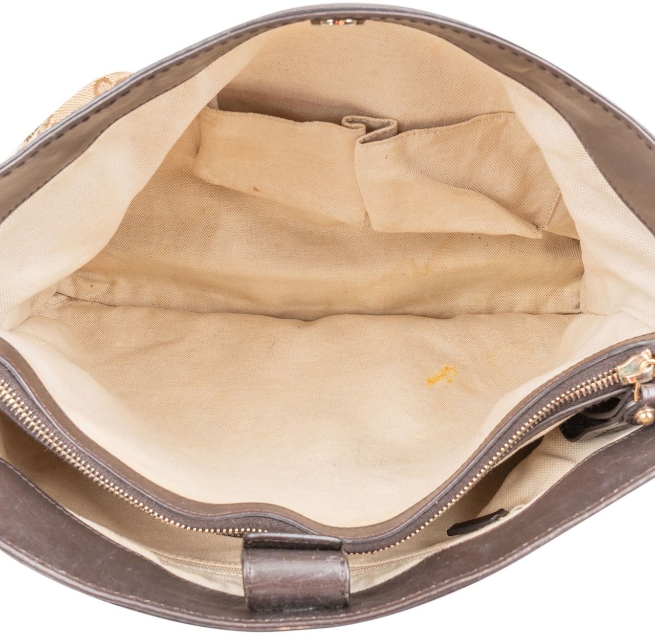 Gucci Monogram GG Canvas Sukey Tote Shoulder Bag Beige