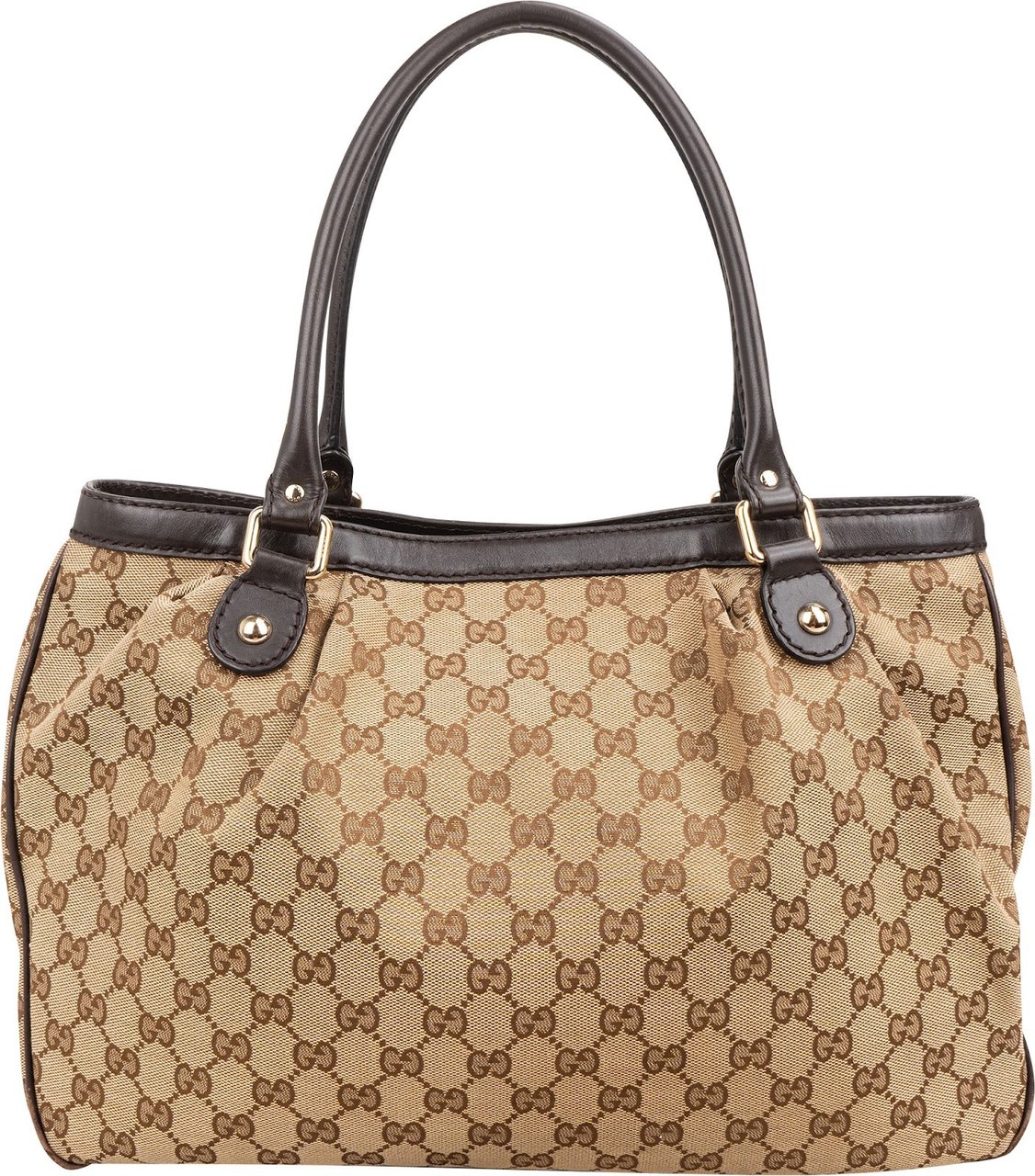 Gucci Monogram GG Canvas Sukey Tote Shoulder Bag Beige