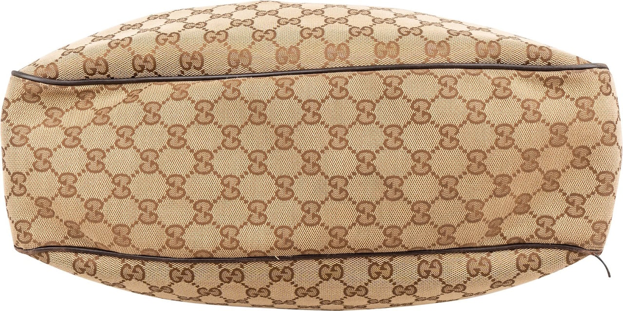 Gucci Monogram GG Canvas Sukey Tote Shoulder Bag Beige