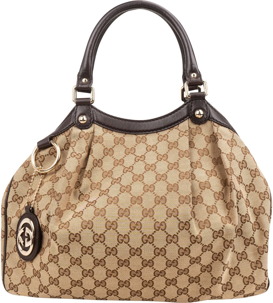 Gucci Monogram GG Canvas Sukey Handbag Beige