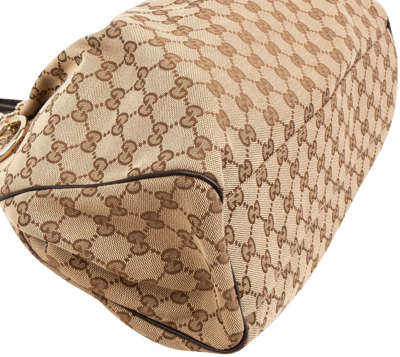 Gucci Monogram GG Canvas Sukey Handbag Beige