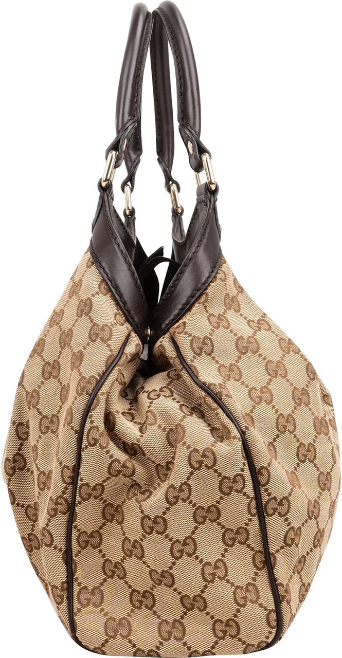 Gucci Monogram GG Canvas Sukey Handbag Beige