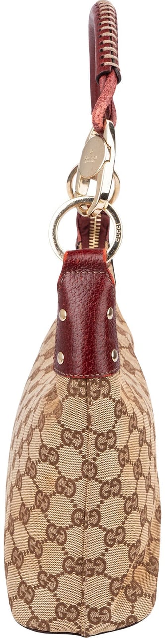 Gucci Monogram GG Canvas Braided Handle Shoulder Bag Beige