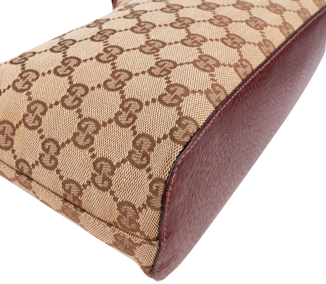 Gucci Monogram GG Canvas Braided Handle Shoulder Bag Beige