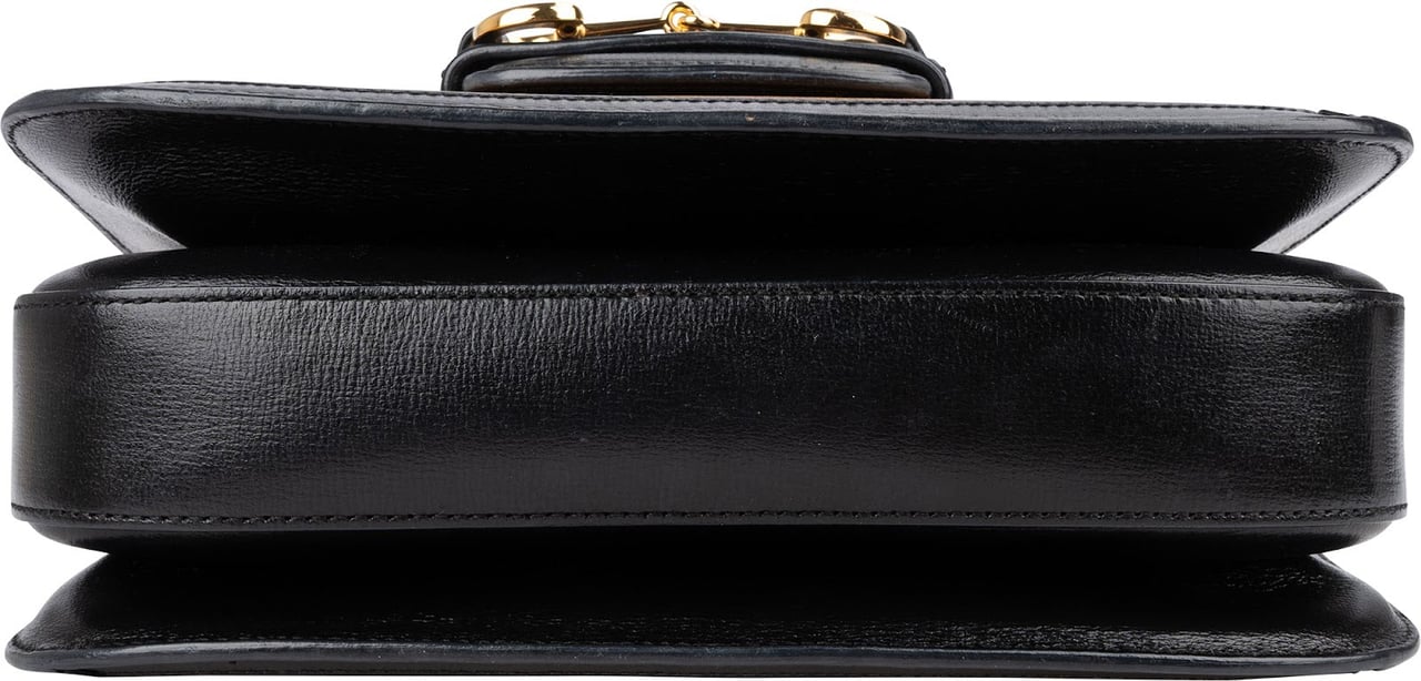 Gucci Tricolor Leather Horsebit 1955 Shoulder Crossbody Bag Zwart