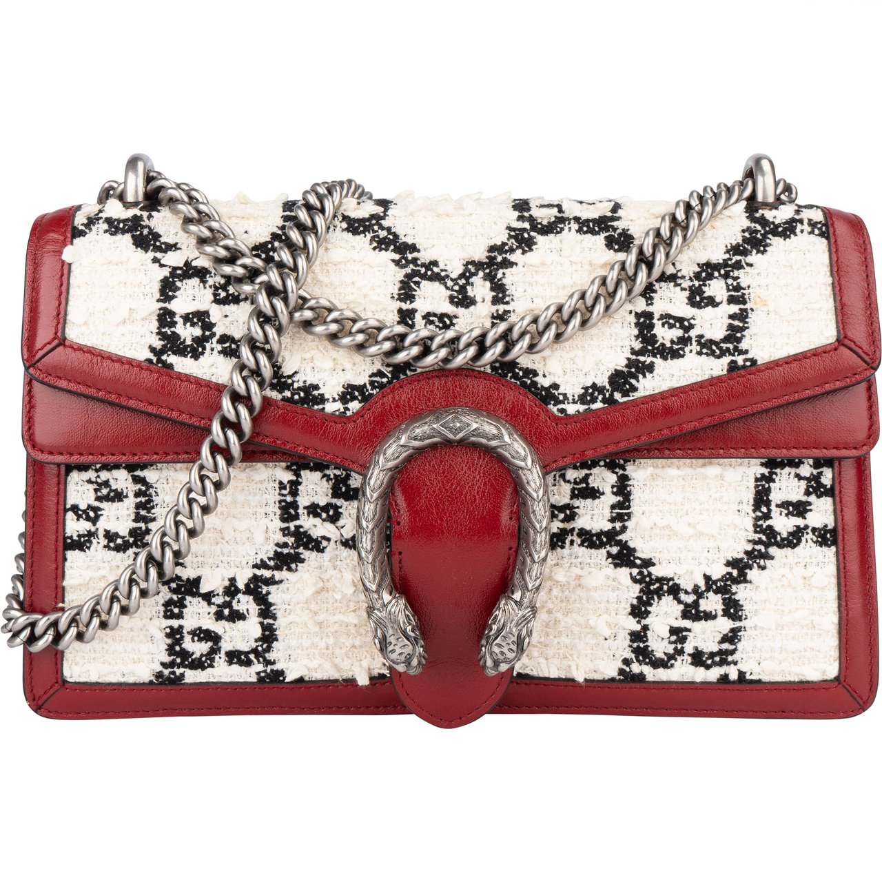 Gucci GG Tweed Monogram Dionysus Shoulder Bag Divers