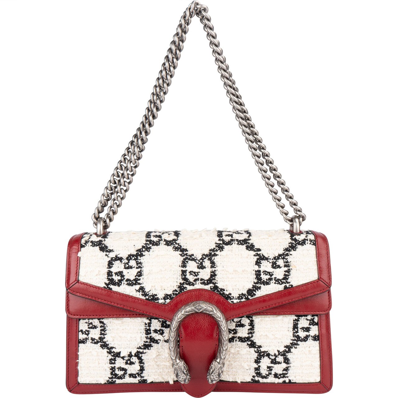 Gucci GG Tweed Monogram Dionysus Shoulder Bag Divers