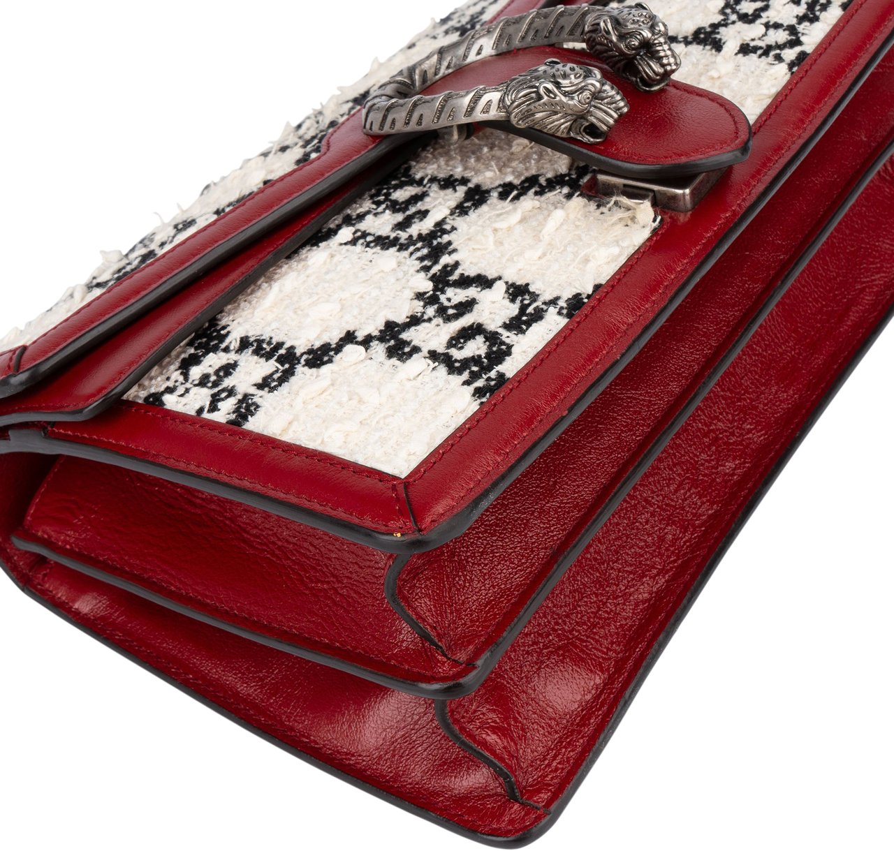Gucci GG Tweed Monogram Dionysus Shoulder Bag Divers
