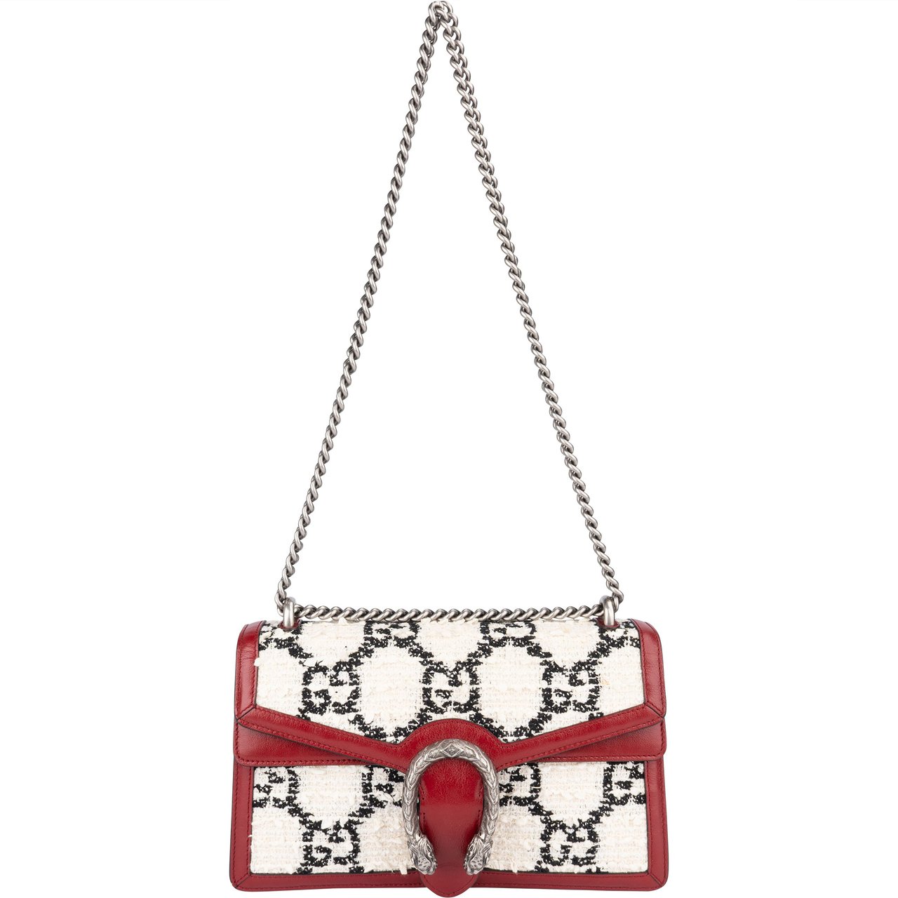 Gucci GG Tweed Monogram Dionysus Shoulder Bag Divers