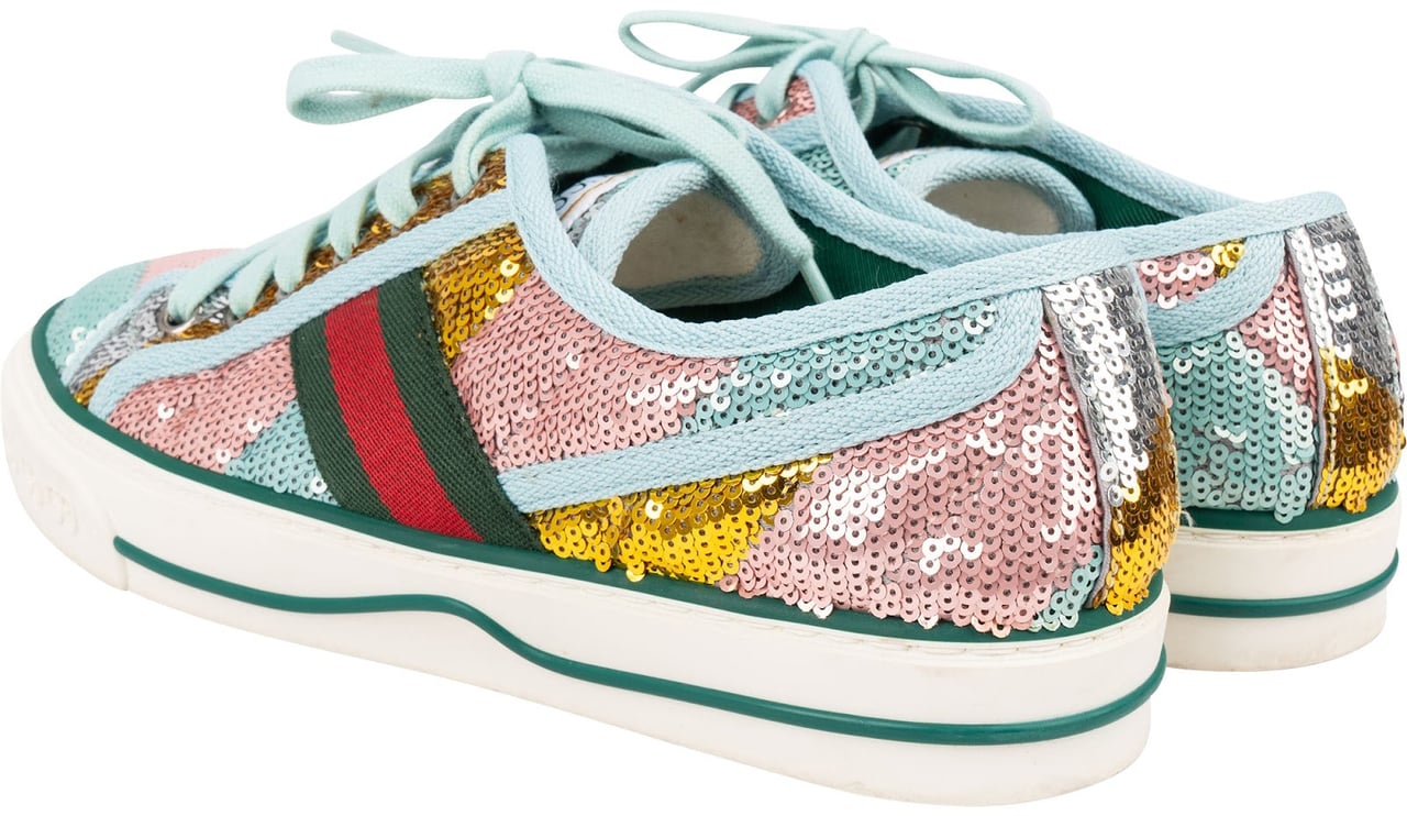 Gucci Multicolor Pailletten Tennis 1977 Sequin Sneaker (37) Divers