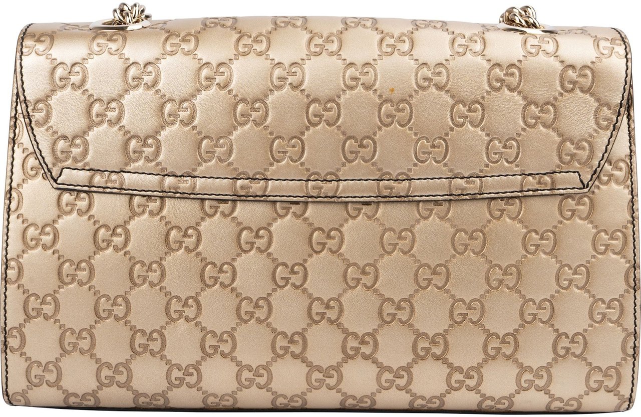 Gucci Guccissima Leather Emily Chain Shoulder Bag Goud