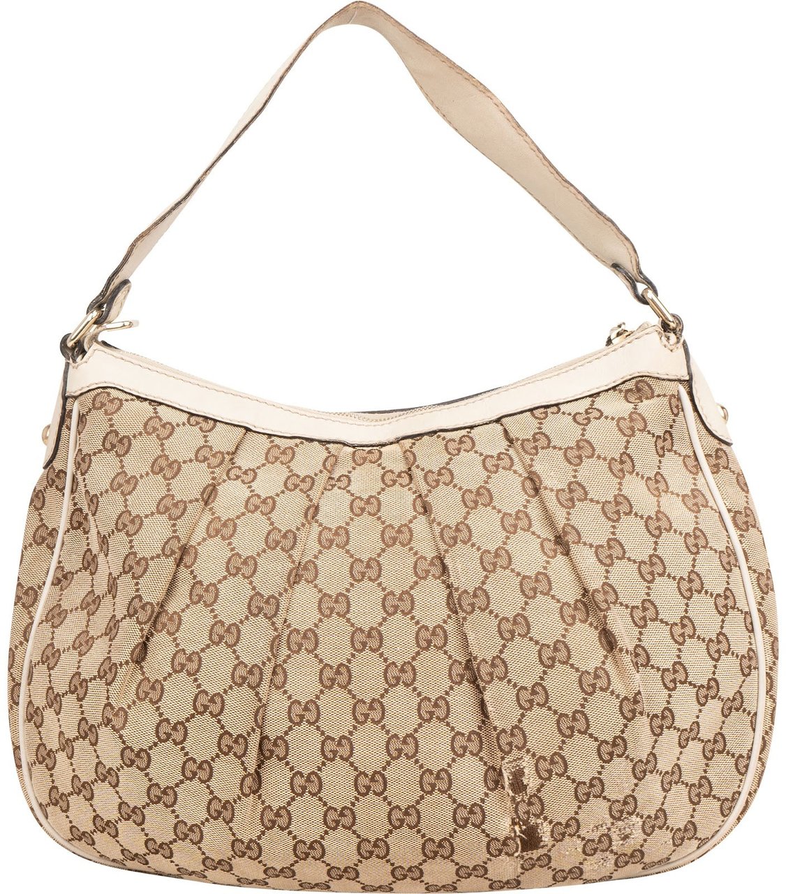Gucci Monogram GG Sukey Shoulder Bag Beige