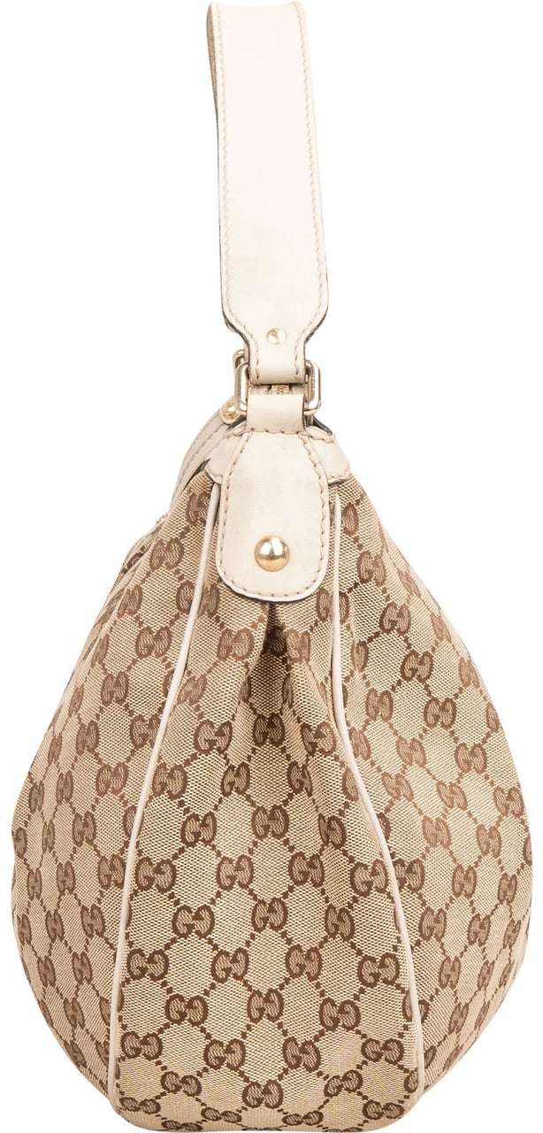 Gucci Monogram GG Sukey Shoulder Bag Beige