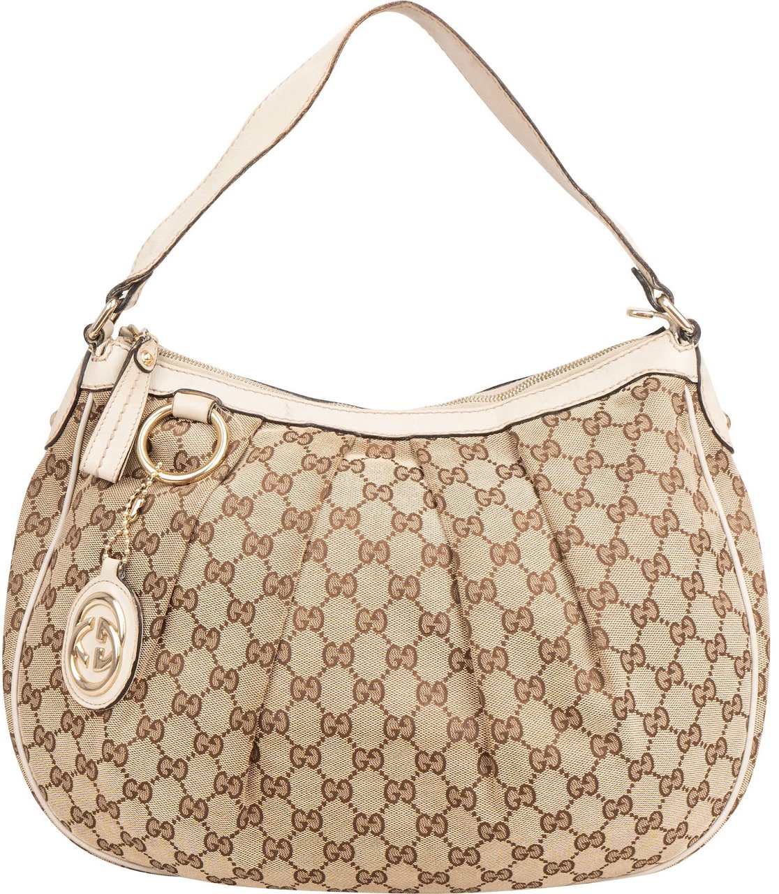 Gucci Monogram GG Sukey Shoulder Bag Beige